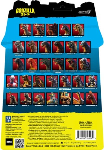 Super7 Toho ReAction Figures Wv10 Godzilla (2000, Charging