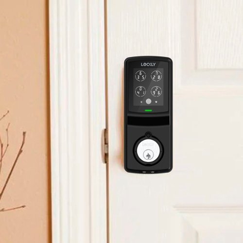 Lockly Model 7S Deadbolt Smart Lock with Touchscreen/Key Access/Auto Lock/Bluetooth App Control - Matte Black BUY IN DUBAI