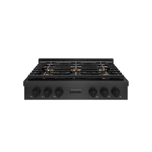 ZLINE - 36 in. Paramount Gas Rangetop with 6 Burner DuoPro Cooktop in Black Satin Stainless Steel (PSRTBS-36) - Black Satin Stainless Steel