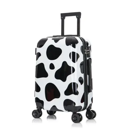 Front. InUSA - Cow Prints lightweight hardside Spinner Luggage 20" carry-on - COW.