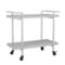 Martha Stewart - Liam Mobile 2 Tier Printer Cart with Side Storage - Gray/Brushed Nickel Frame-Front_Standard