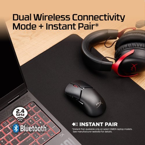 HyperX Pulsefire Saga Pro Lightweight Wireless Optical Gaming Mouse with 4K Polling Rate - Wireless - Black GLOBAL SHIPPING