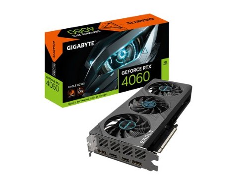 GIGABYTE NVIDIA GeForce RTX 4060 EAGLE OC 8GB GDDR6 PCI Express 4.0 Graphics Card - Black WORLDWIDE DELIVERY