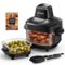 AIRMSEN - Portable Glass Air Fryer, 450°F Max, 4.8QT & 1.3QT Non-Toxic Glassware, 4 Preset Modes, Dishwasher-Safe - Black-Front_Standard