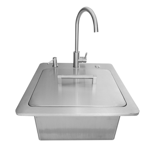 Coyote Outdoor Living - 21 in Outdoor Kitchen Sink with Faucet - Stainless Steel