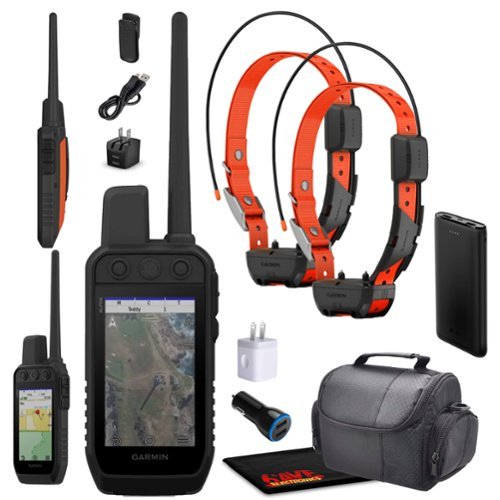 Garmin - Alpha 300 Bundle with 2 Alpha TT25 GPS Dog Collars - Black-Front_Standard 