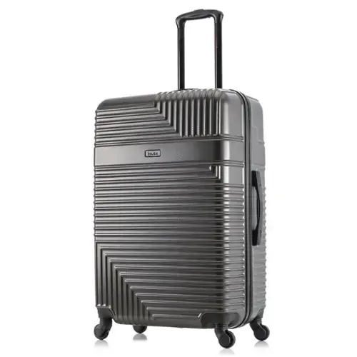 Front. InUSA - Resilience Lightweight Hardside Spinner Luggage 28" - Charcoal.
