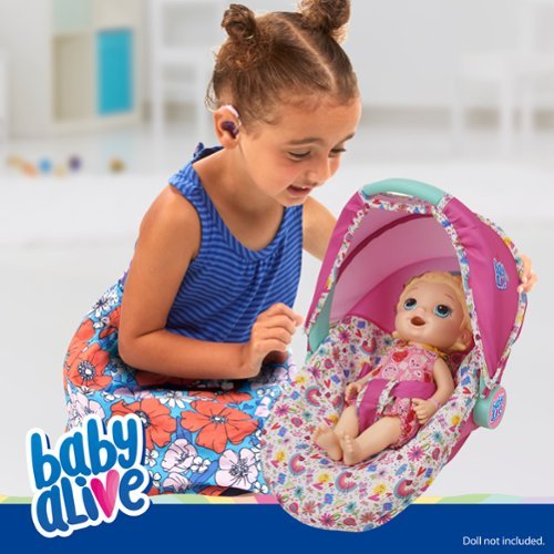 509 Crew Baby Alive Deluxe Doll Car Seat - Pink & Rainbow - 3-in-1, Fits Dolls Up To 18 WORLDWIDE DELIVERY