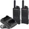 Cobra - PX650 - Professional/Business Walkie Talkies - Rechargeable, 300,000 sq. ft/25 Floor Range, Dust Protected IP54 (2 Pack) - Black-Front_Standard
