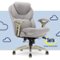 Serta - Upholstered Back in Motion Health & Wellness Manager Office Chair - Fabric - Light Gray-Front_Standard