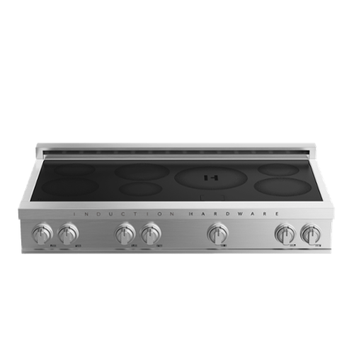 Induction Hardware - 48 Inch Induction Range CookTop, 7 burners - Stainless Steel-Front_Standard 