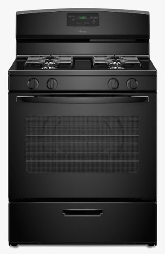 Amana - 5.1 Cu. Ft. Freestanding Gas Range - Black-Front_Standard 