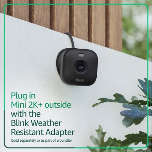 Blink Mini 2K+ Compact plug-in security camera, 2K video resolution, color night vision, enhanced audio - 1 Cam - Black WORLDWIDE DELIVERY