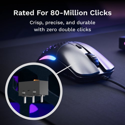 Glorious Model O Eternal Lightweight Wired Optical Gaming Mouse with Dual-Zone RGB Lighting - Wired - Matte Black WORLDWIDE DELIVERY