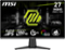 MSI - MAG 275QF E20 27" QHD Rapid IPS 180Hz 0.5ms Adaptive sync Gaming Monitor with HDR(DisplayPort,HDMI) - Metallic Black-Front_Standard