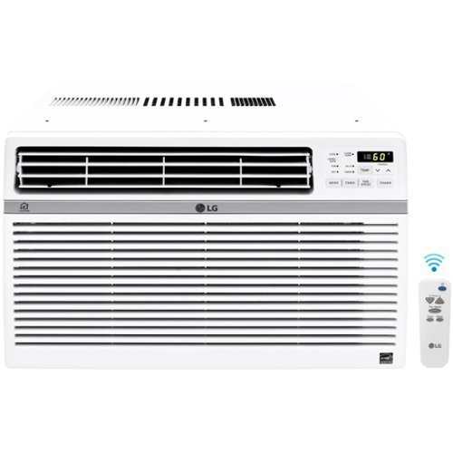LG - 24,500 BTU 230V Window Smart Air Conditioner - White-Front_Standard 