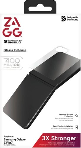ZAGG InvisibleShield Glass+ Defense Screen Protector for Samsung Galaxy Z Flip7 - Clear WORLDWIDE DELIVERY