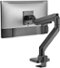 ACGAM - Single Monitor Gas Spring Desk Mount, Fully Adjustable Heavy Duty Monitor Arm for Ultrawide Screen 17 to 49 Inch, 44 lbs - Fine Texture Black-Front_Standard 