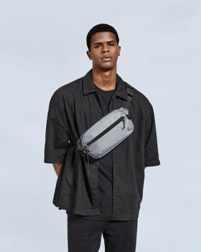 tomtoc Aviator-T33 Chest Bag Tote, 2.5L Sling Bag with RFID Blocking, Crossbody Bag for Men and Women, Water-resistant - Gray