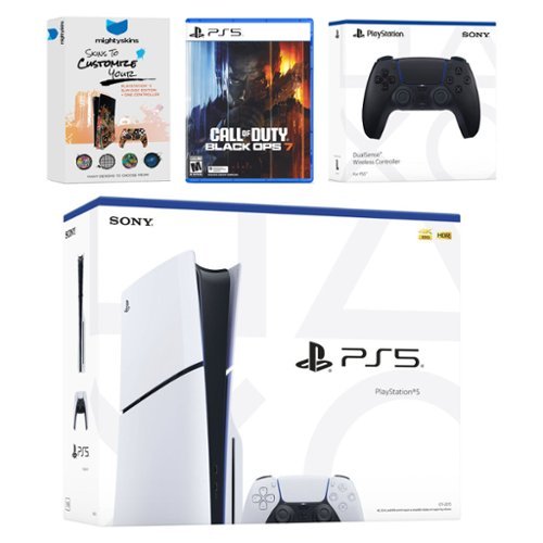 PlayStation 5 Slim Disc Bundle with Call of Duty Black Ops 7 Game, MightySkins Code and Extra Controller - PlayStation 5-Front_Standard 