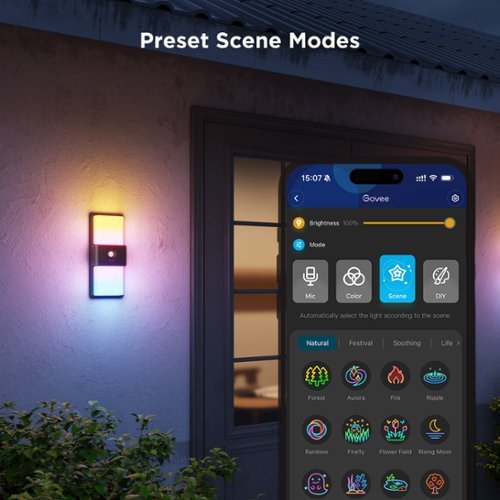 Govee Outdoor 500 Lumens Wi-Fi Smart LED Wall Light - Multi WORLDWIDE DELIVERY