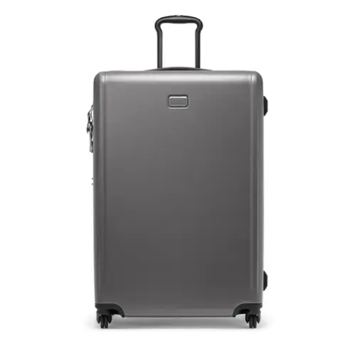 Front. TUMI - Ventra Large Expandable Checked Spinner Suitcase - Castle Rock Texture.