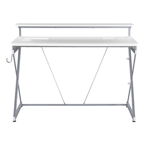 OSP Home Furnishings - Emulator Gaming Desk - White/ Carbon