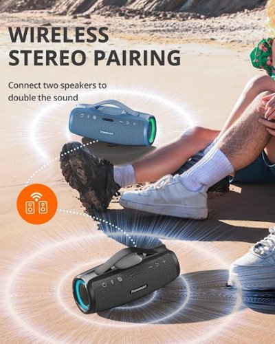 Tronsmart Mirtune S100 Portable Bluetooth Outdoor Speaker, Powerful 50W Sound and Enhanced Bass, 20H Playtime, IPX7 Waterproof - Blue BUY IN EUROPE