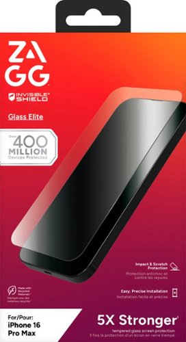 ZAGG InvisibleShield Glass Elite Screen Protector for Apple iPhone 16 Pro Max - Clear BUY ONLINE