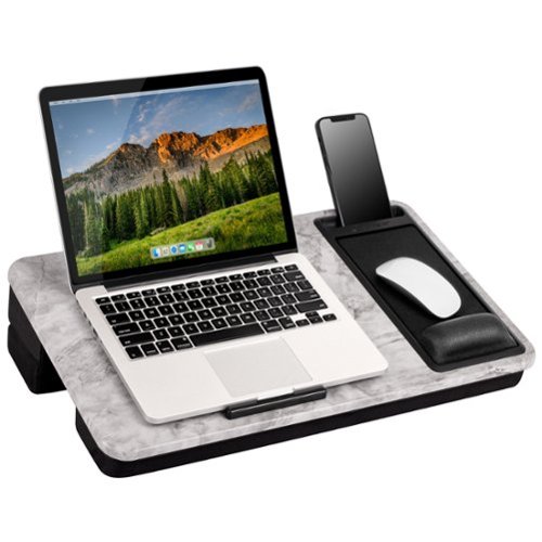 LapGear - Elevation Pro Lap Desk (Fits up to 17" Laptop) - White Marble