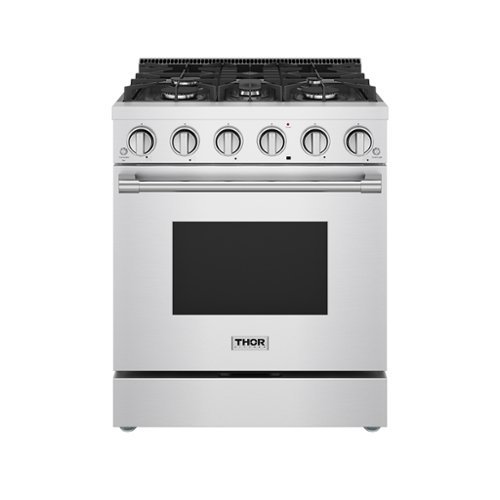 Thor Kitchen - 30 in. Wide 5 Burner 5.0 Cu Ft. Professional Freestanding Gas Range - Stainless Steel