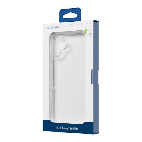 Insignia™ Hard-Shell Case for iPhone 16 Plus - Clear SHOP ONLINE