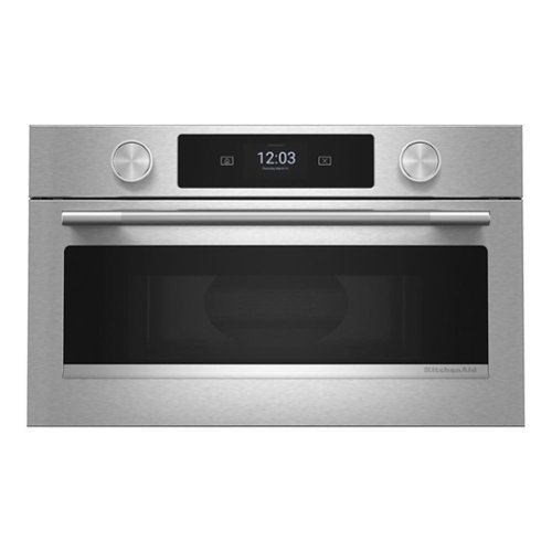 KitchenAid - 1.4 Cu. Ft. 30" Convection Built-In Smart Microwave with Sensor Cooking and Air Fry - Stainless Steel-Front_Standard 