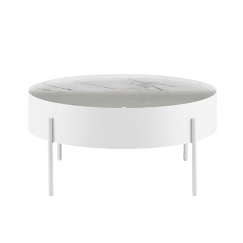 Walker Edison - Modern Sliding-Top Coffee Table - White-Front_Standard 