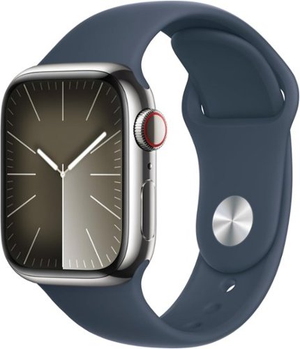 Refurbished Excellent - Apple Watch Series 9 Stainless Steel 45mm A2984 (GPS + Cellular) - Silver - (2023)-Front_Standard 