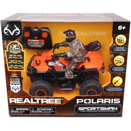 NKOK - RealTree 1:8 Scale RC - Polaris Sportsman XP W/ Hunter - BK/OR