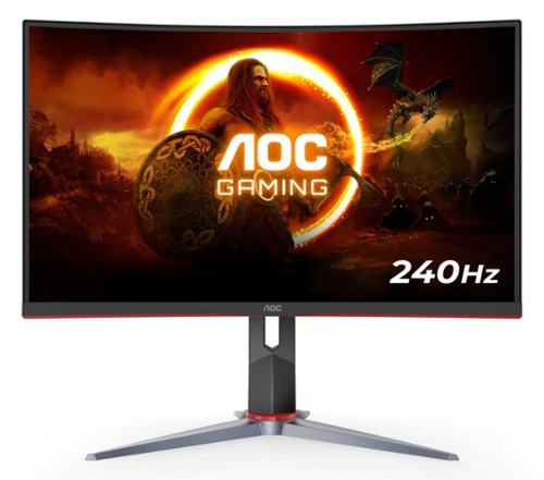AOC - G2 Series C27G2Z 27" LCD Curved FHD FreeSync Monitor - Black/Red-Front_Standard 