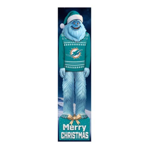 Fan Creations - Miami Dolphins 48" Yeti Christmas Leaner - Multicolor-Front_Standard 