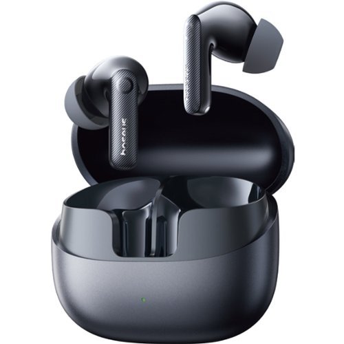 Baseus - Bass BP1 Pro Noise Cancelling Wireless Earbuds, Real-Time 55H Playtime, IP55 Waterproof, Bluetooth 6.0 - Black-Front_Standard 