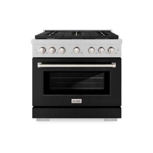 ZLINE - 36 in. Paramount Dual Fuel Range with 6 Burner Cooktop (SDRS-BLM-36) - Satin Steel/White Matte