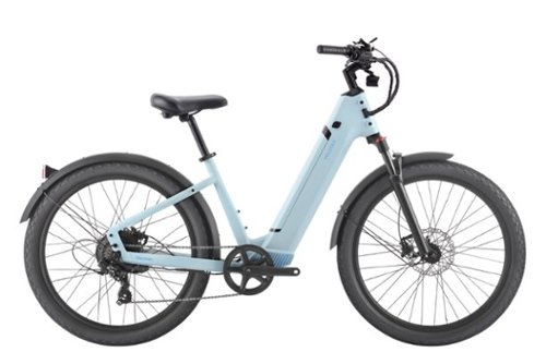 Velotric - Discover 1 Step-Through Commuter Ebike with 65 miles Max Range and 25 MPH Max Speed UL Certified - Sky Blue