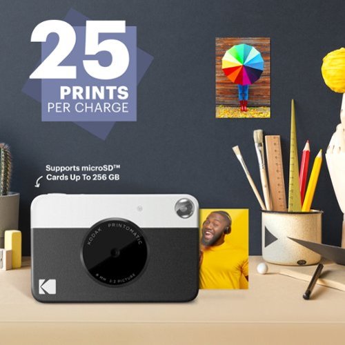 Kodak Printomatic Instant Print Camera - Instant Digital Camera Prints on Zink 2x3 Photo Paper - Black WORLDWIDE DELIVERY