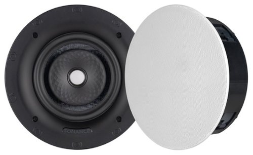 Sonance - VX66R TL - Visual Experience Series 6.5" Medium Round 2-Way Thinline Speakers (Pair) - Paintable White