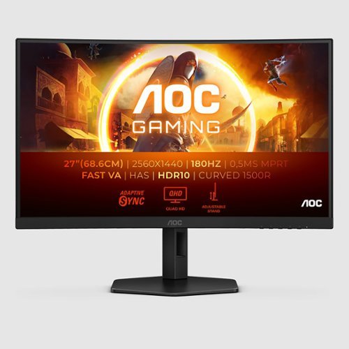 AOC - CQ27G4X VA Curved QHD 180Hz 0.5ms Gaming Monitor