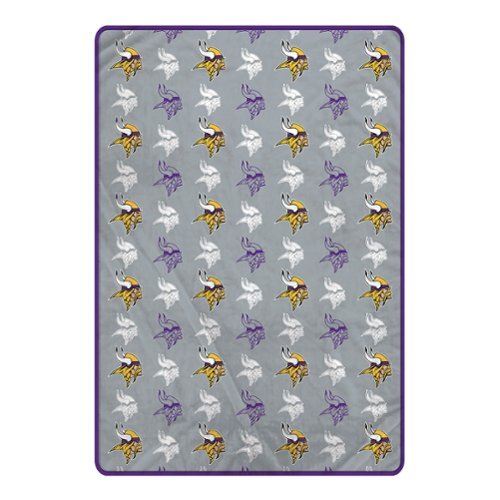 Pegasus - Minnesota Vikings 66" x 95" Oversized Logo Roll Ultra Cozy Blanket - Multicolor-Front_Standard 