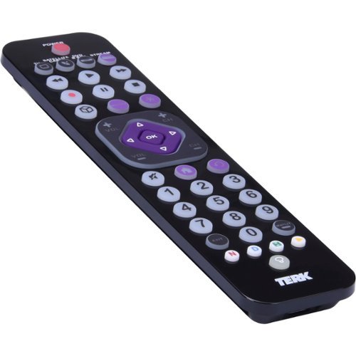 TERK Rechargeable 4-Device Backlit Universal Remote - Black GLOBAL SHIPPING