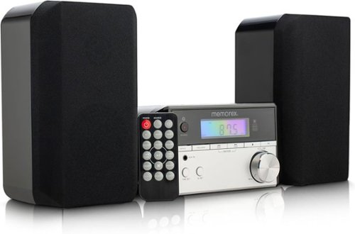 Memorex - MCD200 Bluetooth CD Micro System with FM Radio - Black-Front_Standard 