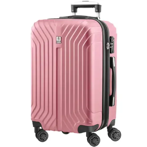 Front. Brick Attic - 28 Inch Hard Shell Checked Suitcase, Rolling Lightweight Travel Suitcases with Wheels TSA Lock,Expandable Luggage - Pink.