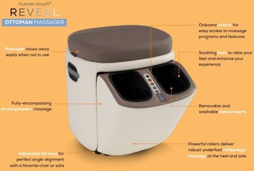 Human Touch Reveal Ottoman Massager - Cream BUY IN UAE
