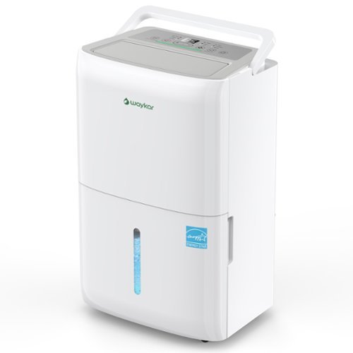 Waykar - 80-Pint Energy Star Quiet Dehumidifier with Bucket and Auto Defrost for Bedroom and Basement,Max 5000 sq. ft - White-Front_Standard 